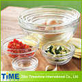 Cozinha de vidro durável Empilhável Clear Bowl Set (15033002)